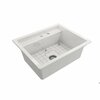 Bocchi Baveno Uno Dual-Mount Workstation Fireclay 27 in. Single Bowl 2-hole Kitchen Sink in White 1633-001-0132